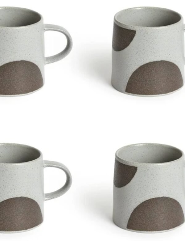 Karmaindik_ Ceramic Handmade Mug Stoneware with a Toasty Speckled White & Brown Glaze