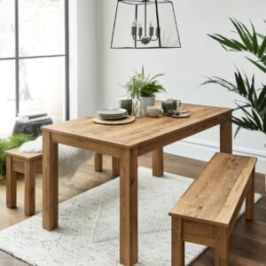 Karmaindika _Madrid _Oak Effect 4 seater Dining Table