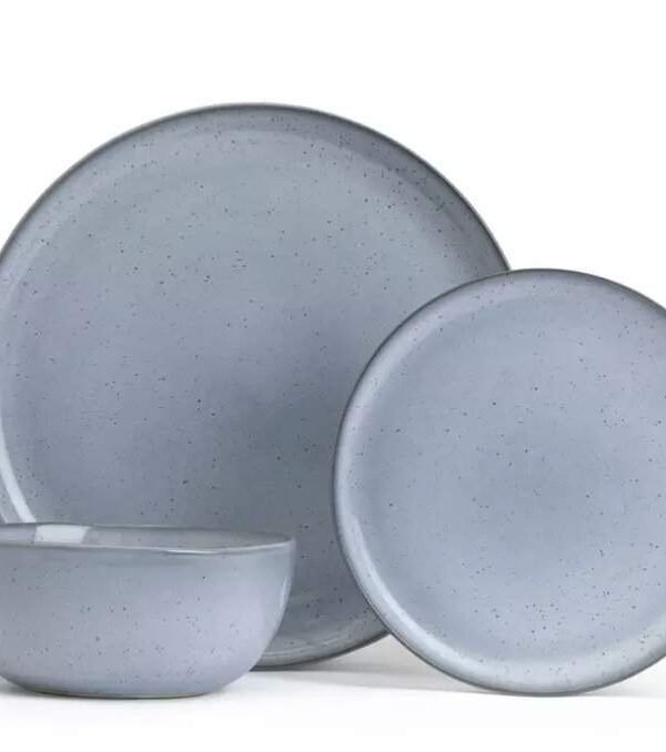 Karmaindika_ Rustic Grey Matte Ceramic Plates and Bowl Set
