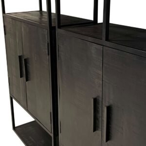Karmaindika_Bookcase Bora Modern Black 4-compartment 3