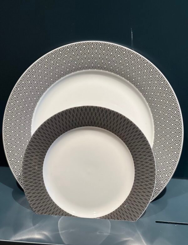 Karmaindika_Gorgeous White Design Dinner Serving Ceramic Plates