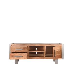 karmaindika_ Tv-furniture 2 drawer_1 Door Rough Mango wood 4